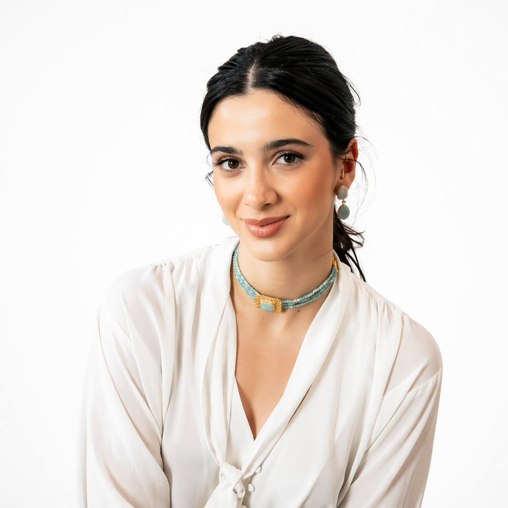 Choker Trier Verde Amazonita