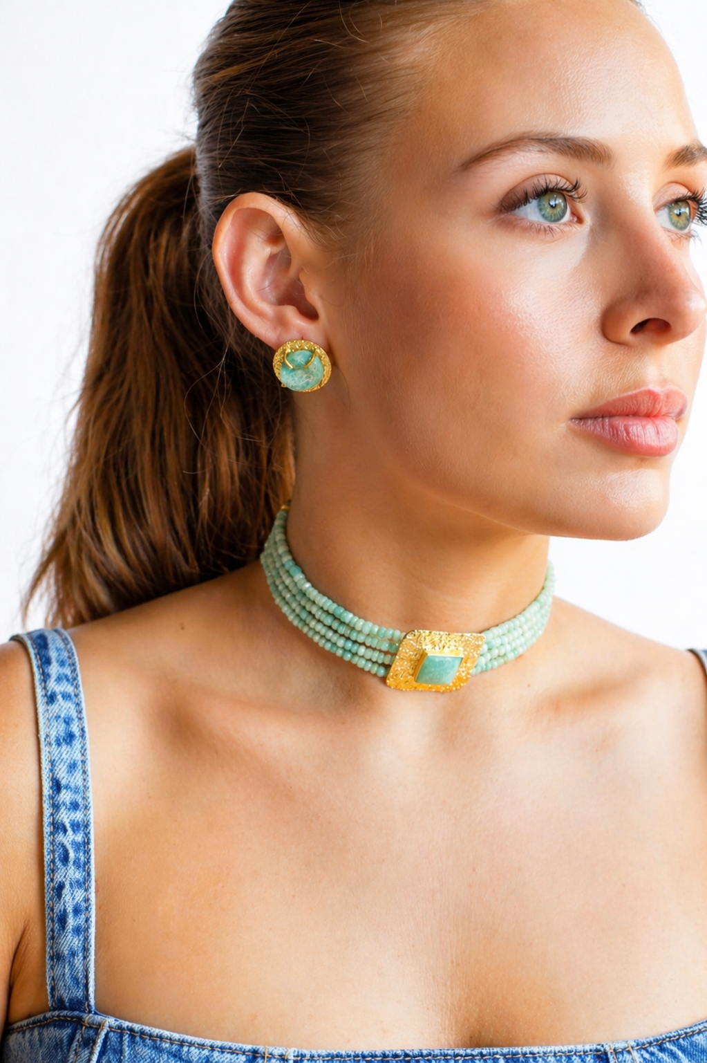 Aros Raise Verde Agua Amazonita