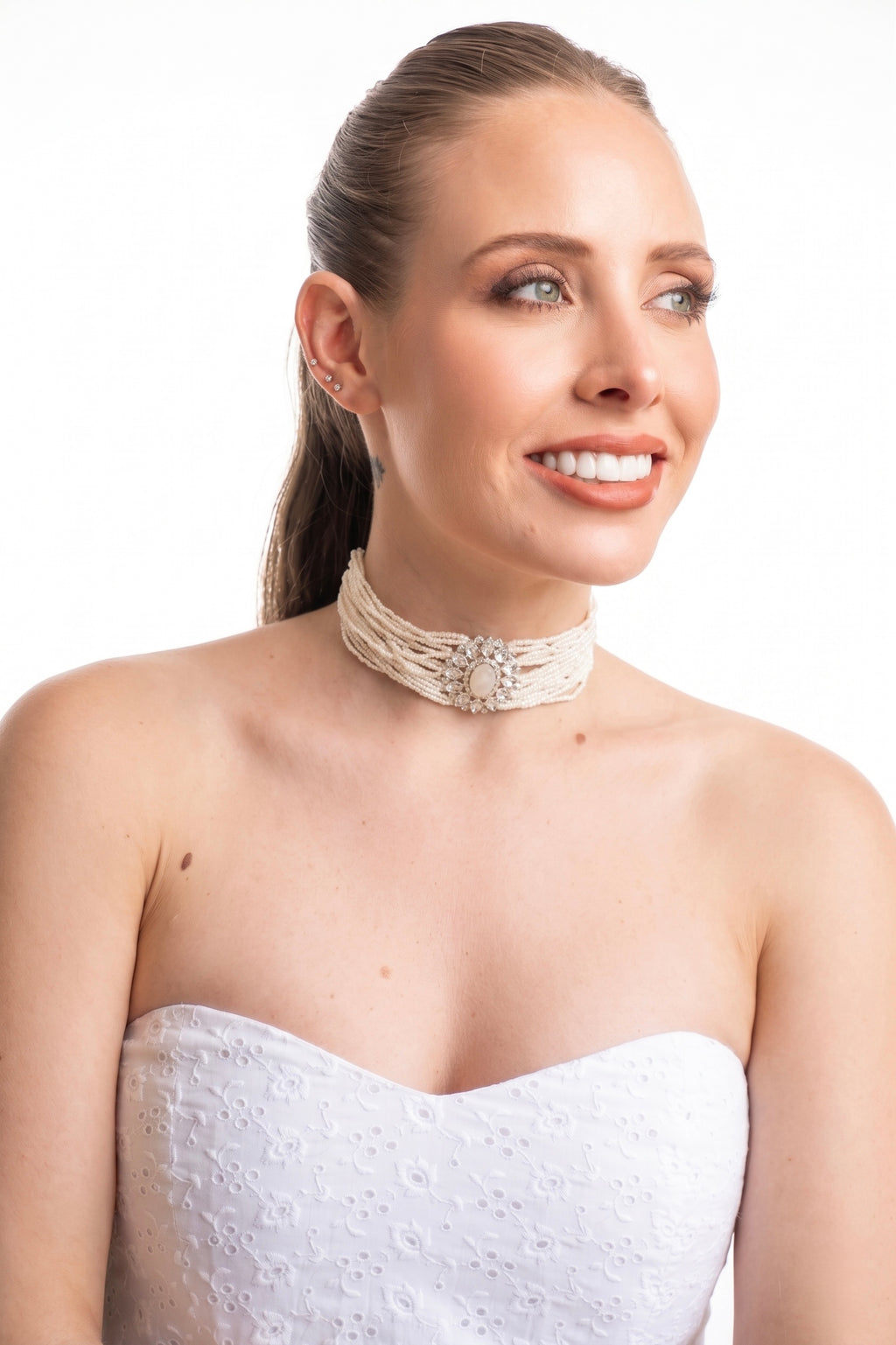 Choker Vintage Melisa Mini Perlas