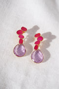 Pendientes  Matrix Genesis Tear Fucsia y Lila
