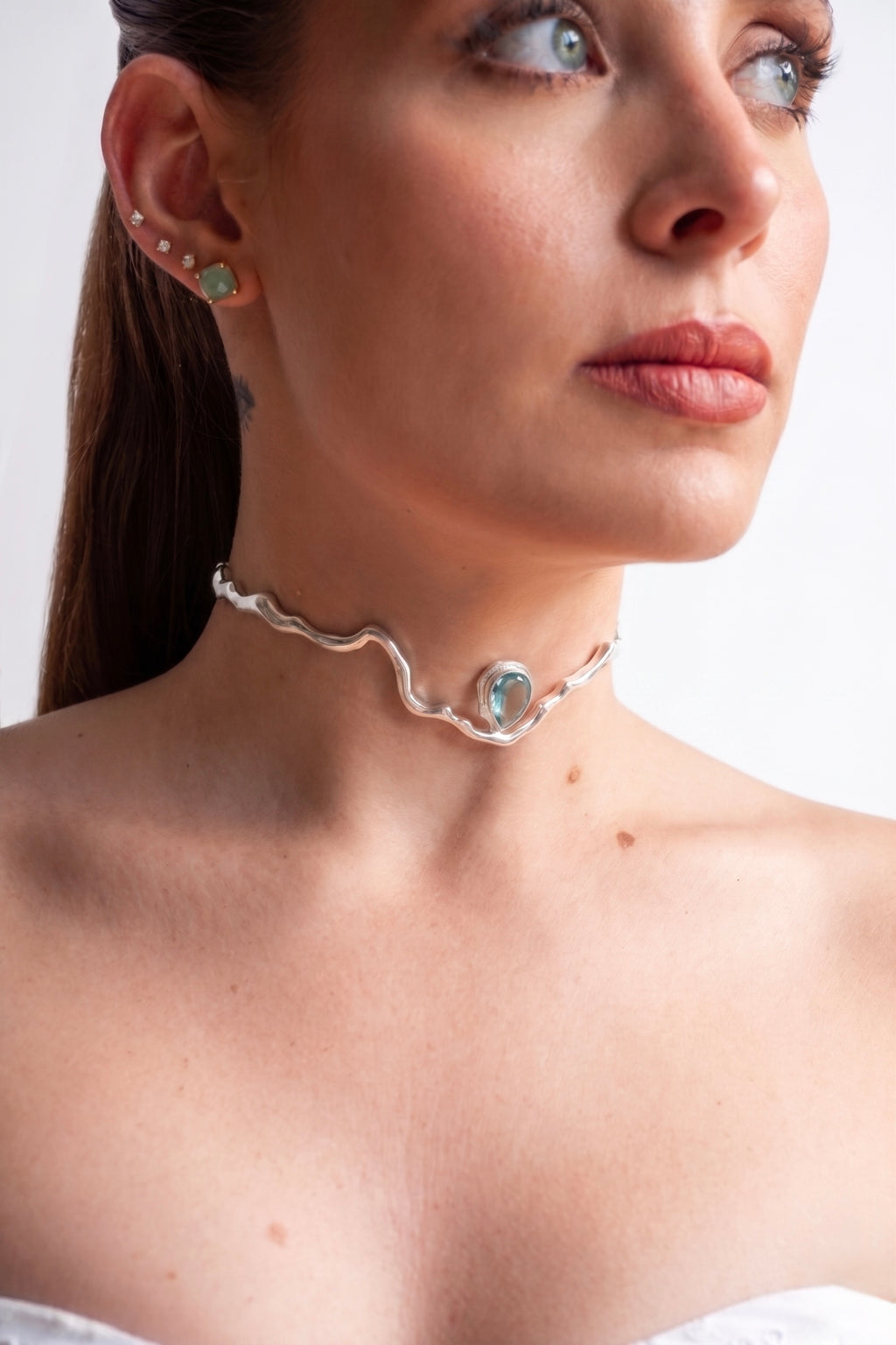 Choker Mare Agua Marina