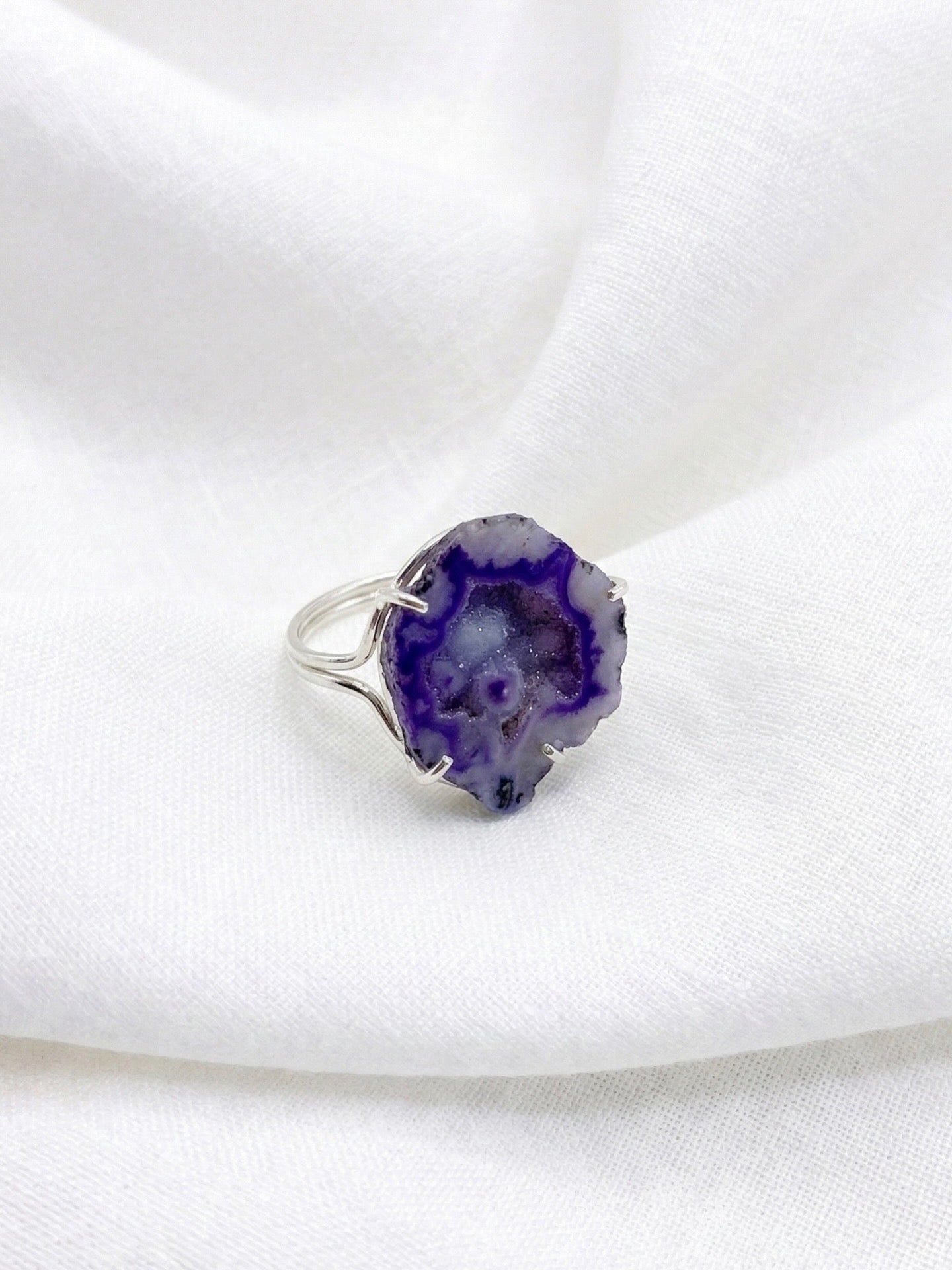 Anillo Geoda Plata Morado