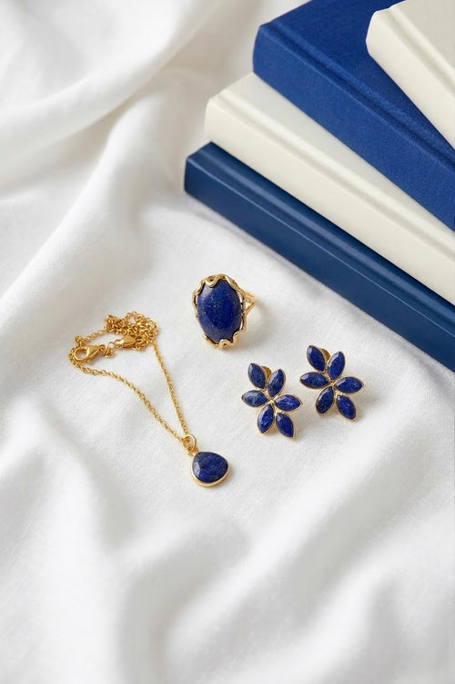 Anillo Alpes Azul Lapis
