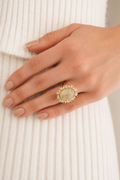 Anillo Elena Verde Prehnita