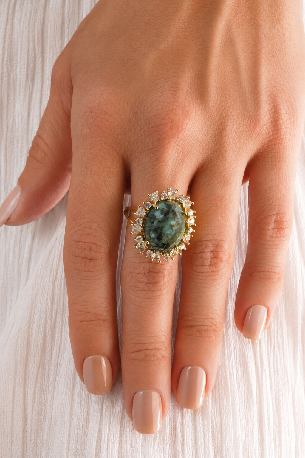 Anillo Elena Turquesa Africana