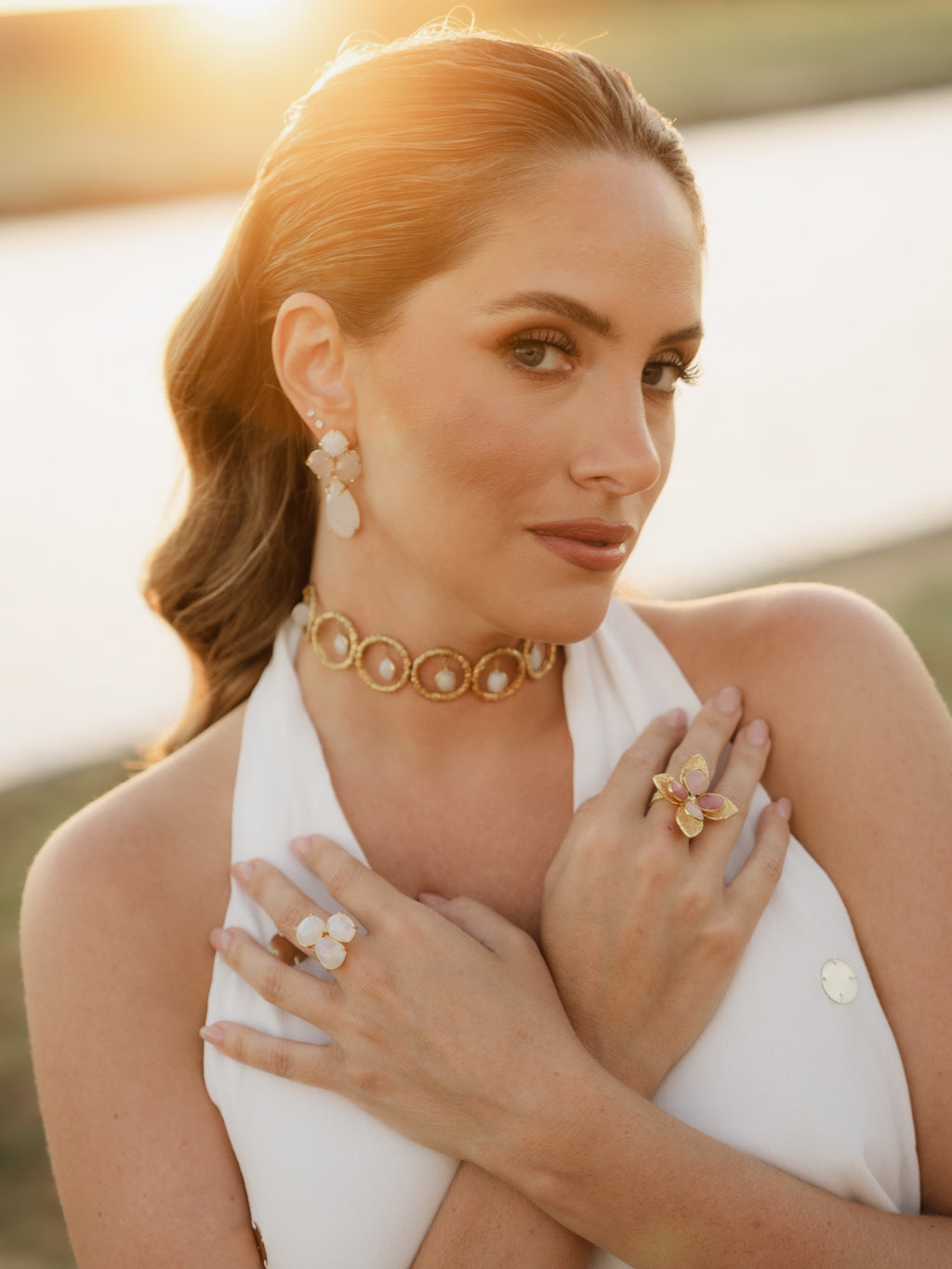 Choker Nari Piedra Lunar