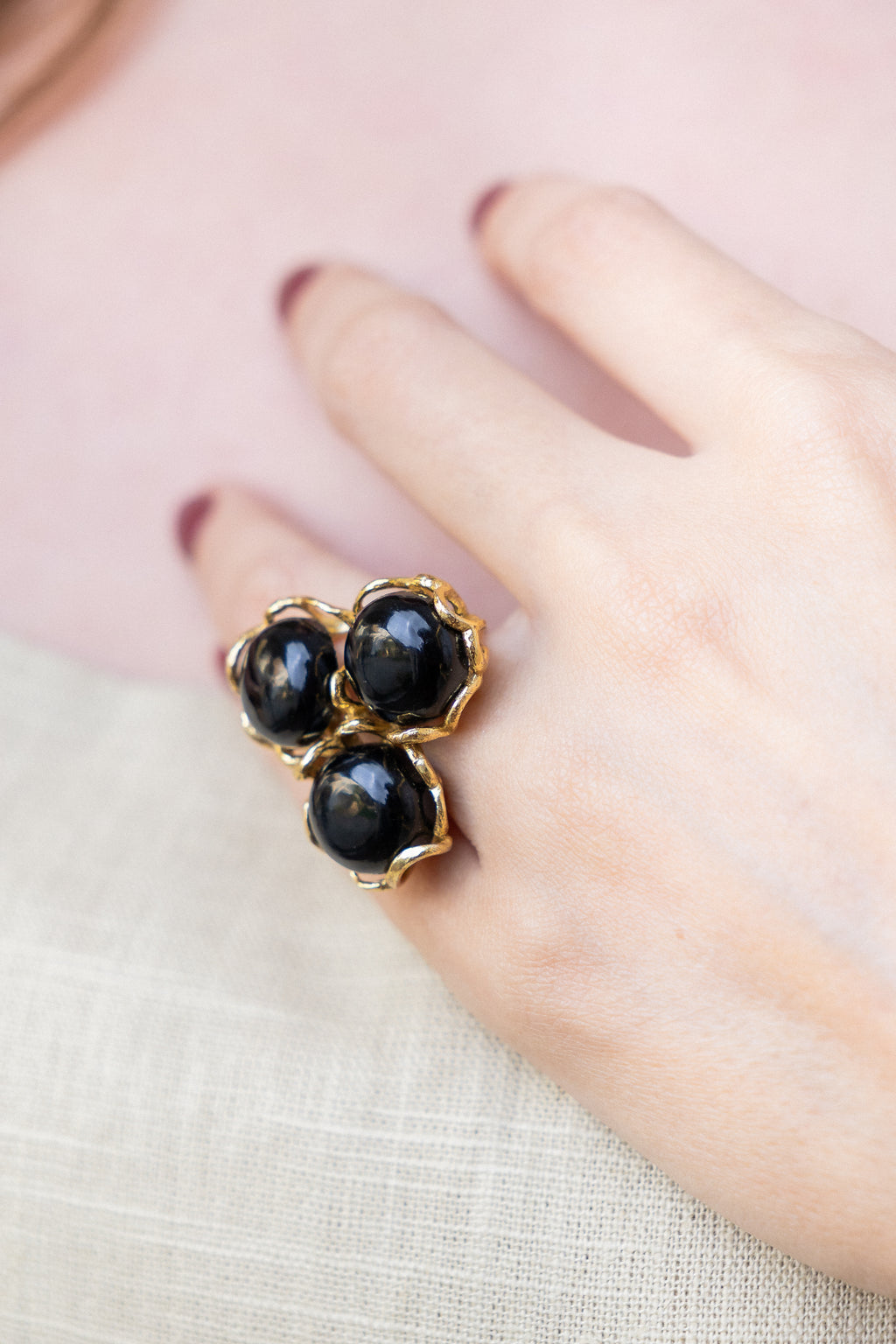 Anillo Baviera Liso Negro