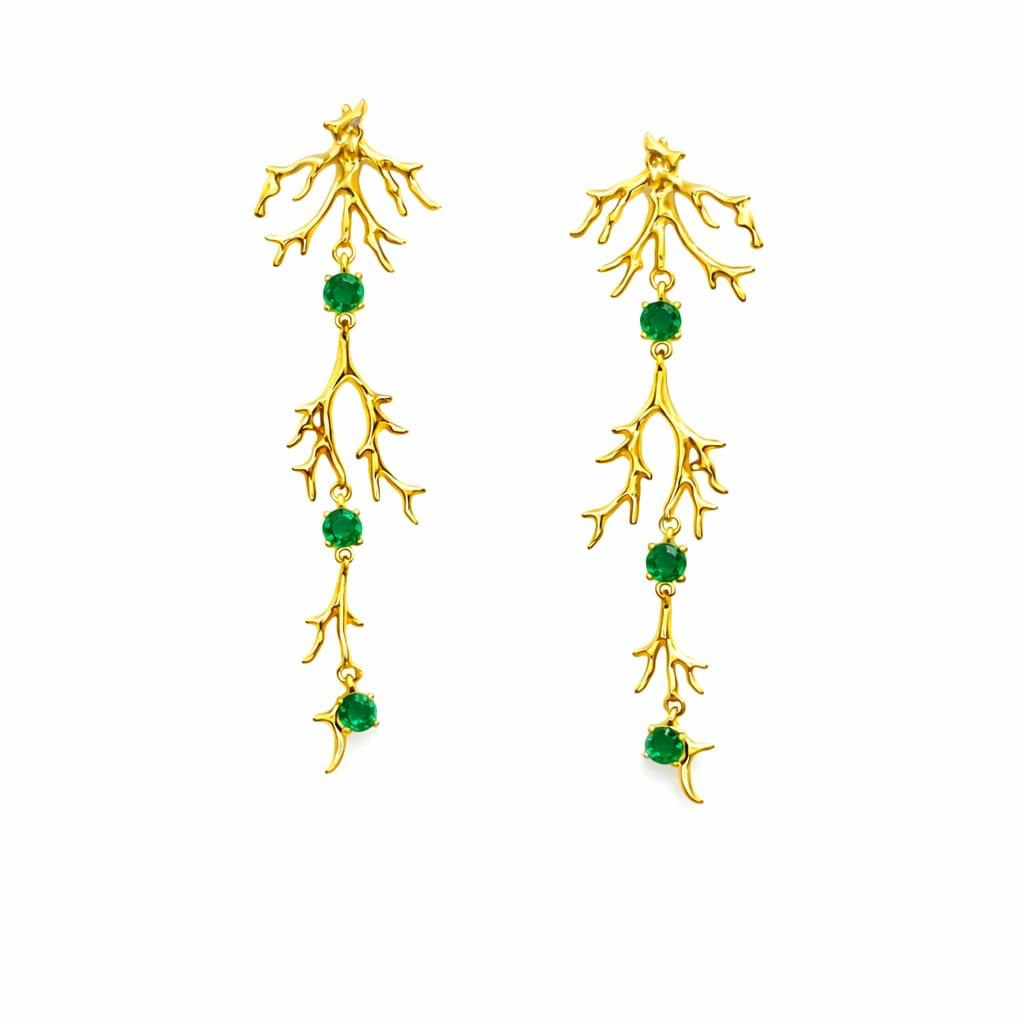 Aros Coral Esmeralda