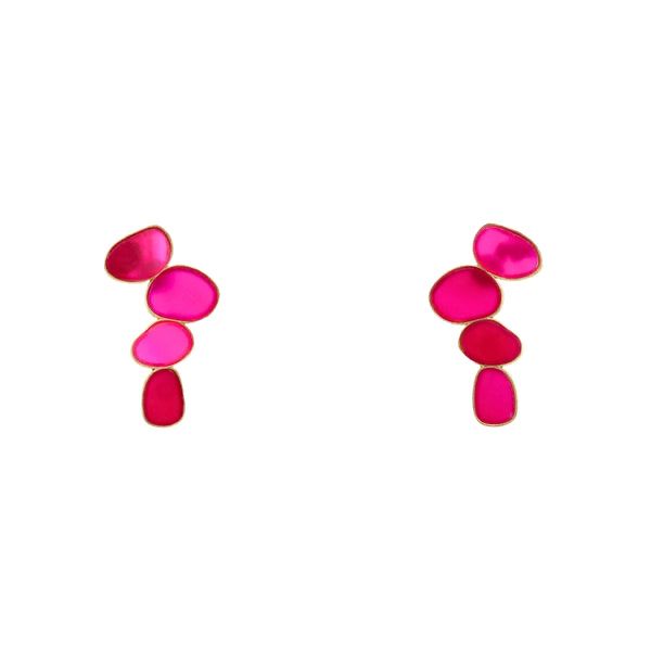 Pendientes  Matrix Genesis Tear Fucsia y Lila