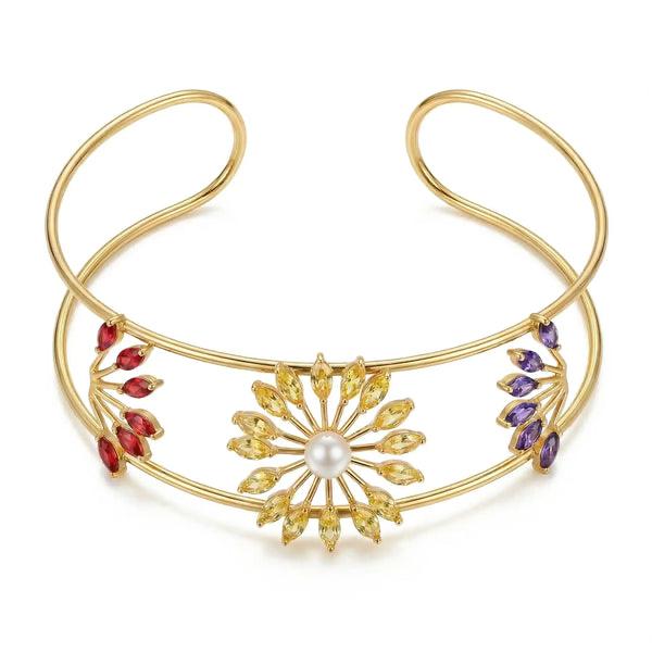 Choker Elara ZC Naranja, Amarillo y Morado