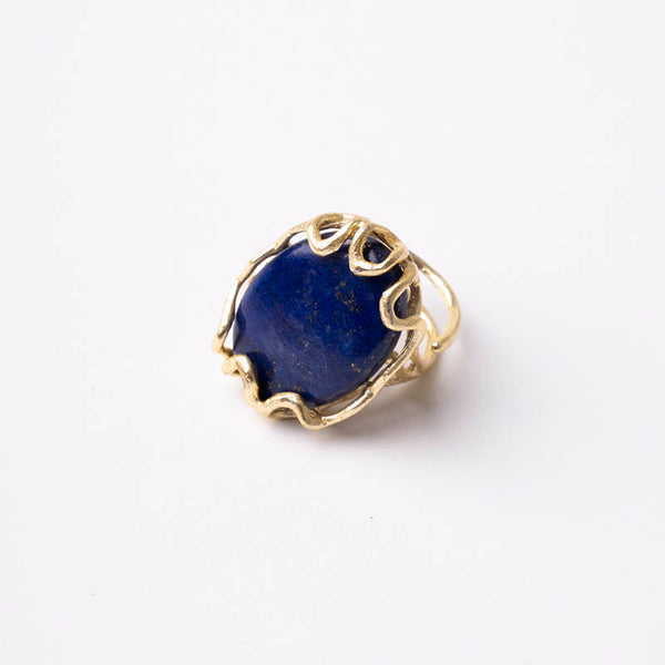 Anillo Alpes Azul Lapis